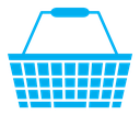 Shopping basket color filled icon