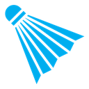 Shuttlecock color filled icon