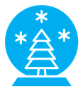 Snow globe color filled icon