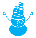 Snowman color filled icon