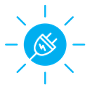 Solar energy color filled icon