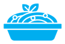 Spaghetti pasta color filled icon