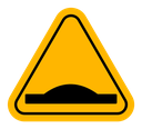 Caution speed Ramps sign color filled icon