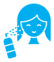 Spray on face color filled icon