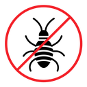 Stop insect sign color filled icon