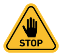 Stop security sign color filled icon