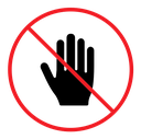 Stop sign color filled icon