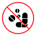 Stop using illegal drugs sign color filled icon