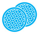 Stroopwafel cookies color filled icon