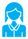 Student Girl color filled icon