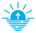 Sunrise color filled icon
