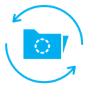 Synchronization color filled icon