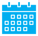 Table calendar color filled icon