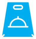 Take away food color filled icon