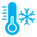 Thermometer cold color filled icon