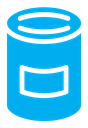 Tin can color filled icon