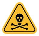 Toxic sign color filled icon