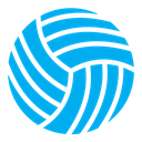 Volleyball ball color filled icon