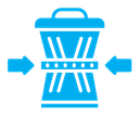 Waste reduction color filled icon