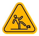 Wet Floor sign color filled icon