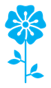 Wild rose color filled icon