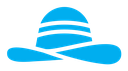Woman hat color filled icon