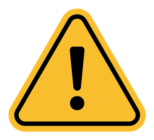 Warning attention sign color filled icon
