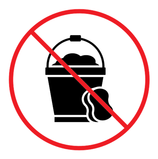 Cleaning bucket with sponge sign color filled icon