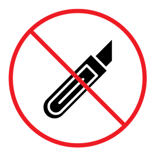 Do not cut sign color filled icon