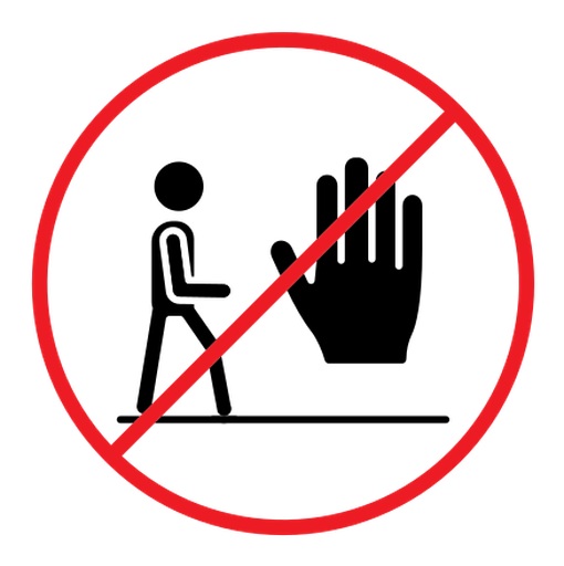 Do not enter sign color filled icon