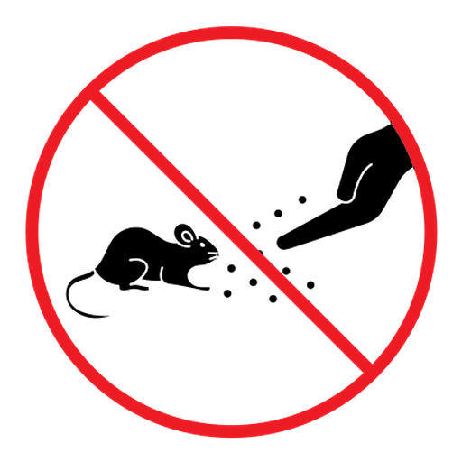 Do not feed the animals sign color filled icon