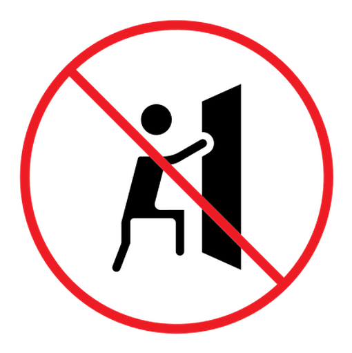 Do not push sign color filled icon