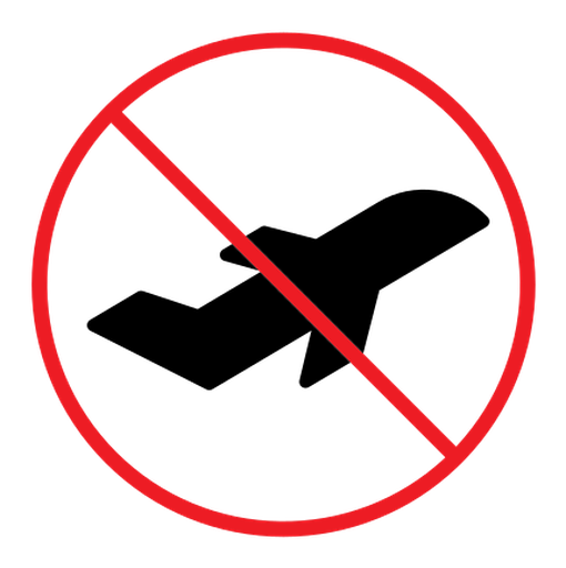 Dont fly sign color filled icon