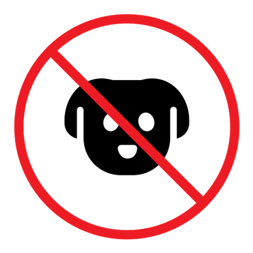 Forbidden dog pet sign color filled icon