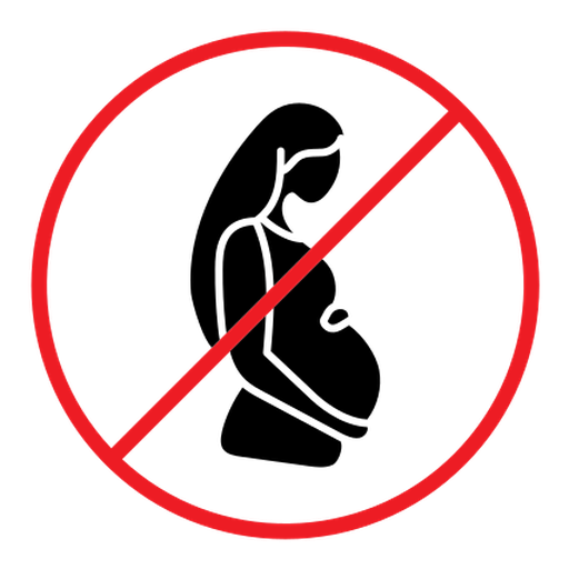 Forbidden pregnant color filled icon