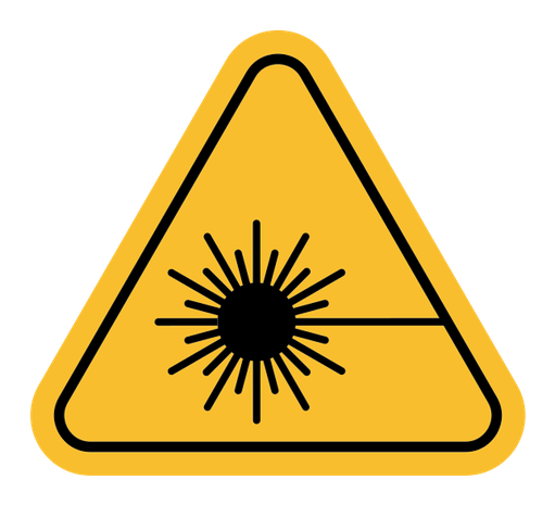 Laser warning color filled icon