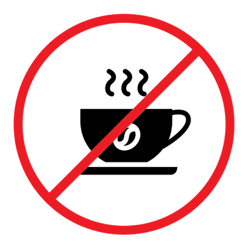 No coffee cup sign color filled icon