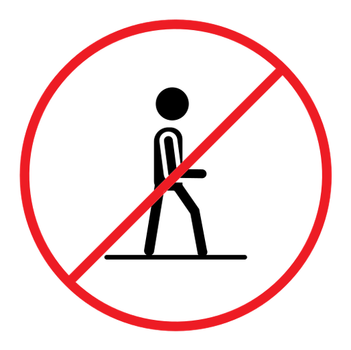No entry sign color filled icon