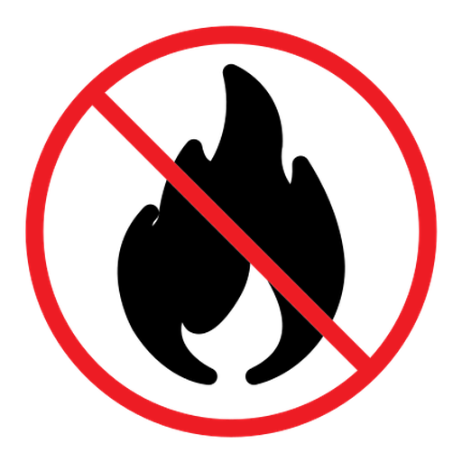 No fire sign (2) color filled icon