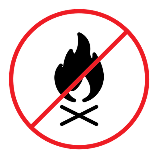 No fire sign color filled icon