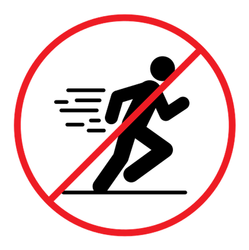 No running sign color filled icon