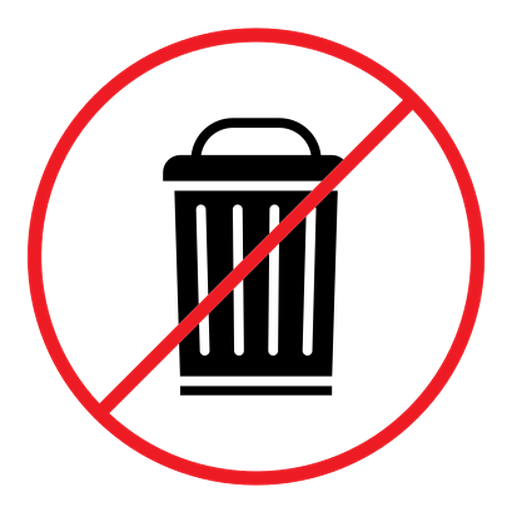 No trash color filled icon