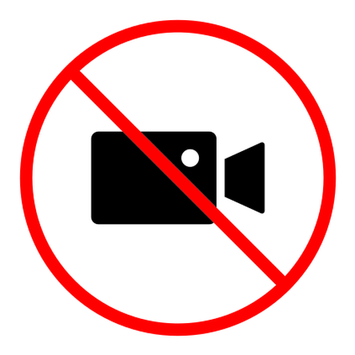 No video recording sign color filled icon