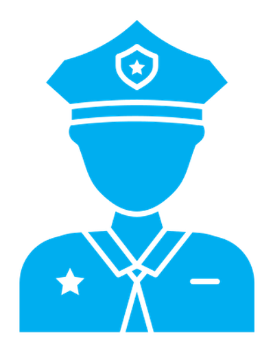 Police color filled icon