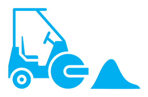 Road construction sign color filled icon