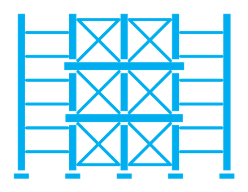 Scaffolding color filled icon