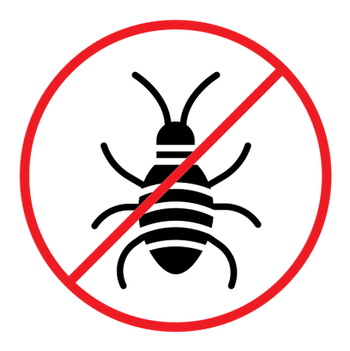 Stop insect sign color filled icon