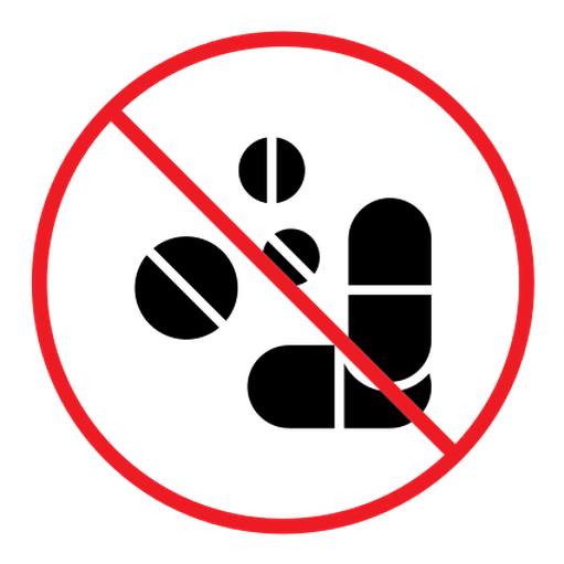Stop using illegal drugs sign color filled icon