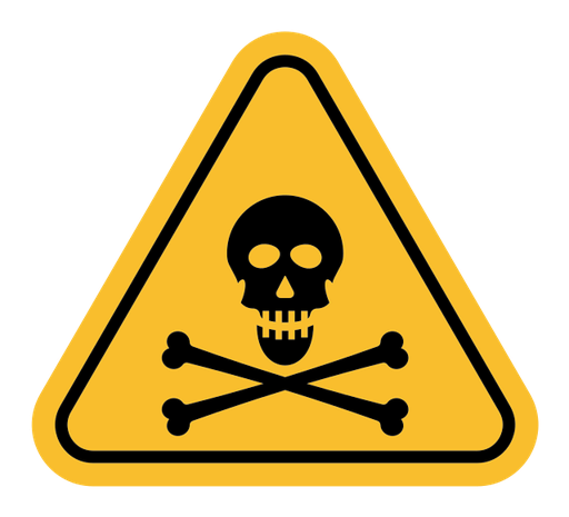 Toxic sign color filled icon