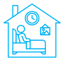 Accommodation House Bed icon